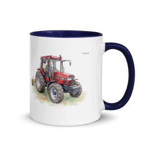 Furrow & Fields Dark Blue / 11 oz Case IH 4240 XL Pro Watercolor | Mug with Color Inside Quality Farmers Merch