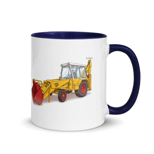 Furrow & Fields Dark Blue / 11 oz JCB 3C II | Mug with Color Inside Quality Farmers Merch