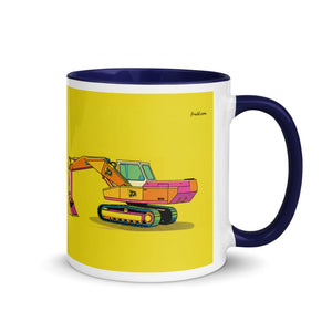 Furrow & Fields Dark Blue / 11 oz JCB 806 Pop Art | Mug with Color Inside Quality Farmers Merch