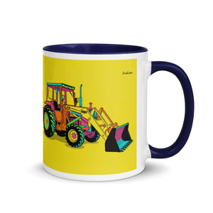 Furrow & Fields Dark Blue / 11 oz Massey Ferguson 50E Pop Art | Mug with Color Inside Quality Farmers Merch