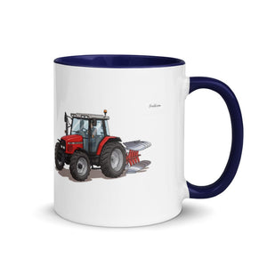 Furrow & Fields Dark Blue / 11 oz Massey Ferguson 6255 | Mug with Color Inside Quality Farmers Merch