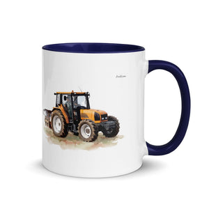 Furrow & Fields Dark Blue / 11 oz Renault Ceres 340X Watercolor | Mug with Color Inside Quality Farmers Merch