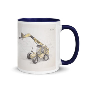 Furrow & Fields Dark Blue / 11 oz Sanderson 726 Teleporter Pencil Sketch | Mug with Color Inside Quality Farmers Merch