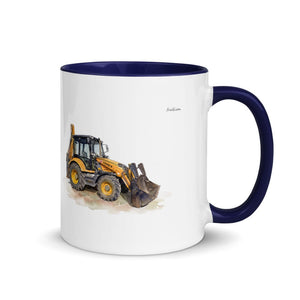 Furrow & Fields Dark Blue / 11 oz Terex 860 Elite Watercolor | Mug with Color Inside Quality Farmers Merch