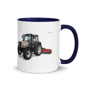 Furrow & Fields Dark Blue / 11 oz Valtra 6750 | Mug with Color Inside Quality Farmers Merch