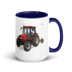 Furrow & Fields Dark Blue Case IH 4240 XL Pro Illustration | 15 oz Mug with Color Inside Quality Farmers Merch