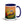 Furrow & Fields Dark Blue JCB 3C II Splash Art | 15 oz Mug with Color Inside Quality Farmers Merch