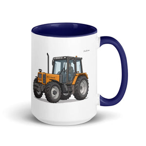 Furrow & Fields Dark Blue Renault 106-54 TL Illustration | 15 oz Mug with Color Inside Quality Farmers Merch