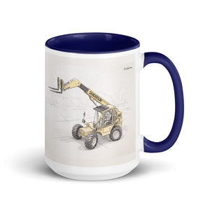 Furrow & Fields Dark Blue Sanderson 726 Teleporter Pencil Sketch | 15 oz Mug with Color Inside Quality Farmers Merch
