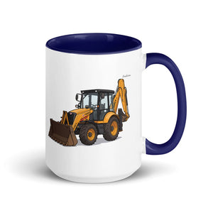 Furrow & Fields Dark Blue Terex 860 Elite | 15 oz Mug with Color Inside Quality Farmers Merch