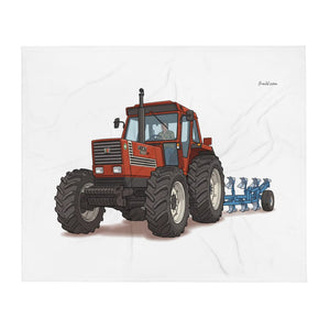 Furrow & Fields Fiat 1880 Illustration | Throw Blanket Quality Farmers Merch