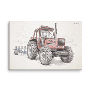 Furrow & Fields Fiat 1880 Pencil Sketch | Canvas Quality Farmers Merch