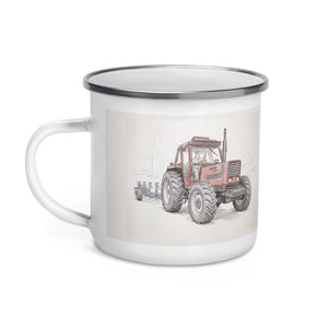 Furrow & Fields Fiat 1880 Pencil Sketch | Enamel Mug Quality Farmers Merch