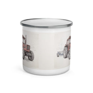 Furrow & Fields Fiat 1880 Pencil Sketch | Enamel Mug Quality Farmers Merch