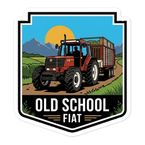 Furrow & Fields FIATAGRI F130 OLD SCHOOL FIAT Bright | Bubble-free stickers Quality Farmers Merch
