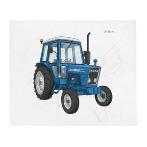 Furrow & Fields Ford 4600 Illustration (Front) | Throw Blanket Quality Farmers Merch