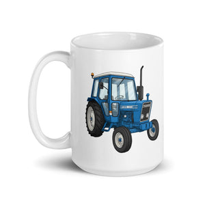 Furrow & Fields Ford 4600 Illustration (Front) | White Glossy Mug Quality Farmers Merch