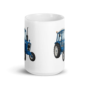 Furrow & Fields Ford 4600 Illustration (Front) | White Glossy Mug Quality Farmers Merch
