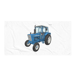 Furrow & Fields Ford 4600 Illustration (Side) | Beach Towel Quality Farmers Merch