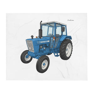 Furrow & Fields Ford 4600 Illustration (Side) | Throw Blanket Quality Farmers Merch