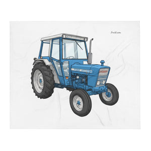 Furrow & Fields Ford 4600 Illustration | Throw Blanket Quality Farmers Merch