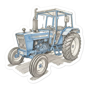 Furrow & Fields Ford 4600 Pencil Sketch (Side) | Bubble-free stickers Quality Farmers Merch