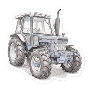 Furrow & Fields Ford 5610 Force II Pencil Sketch | Bubble-free stickers Quality Farmers Merch