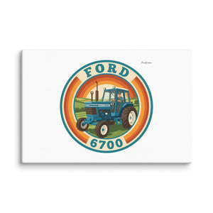 Furrow & Fields Ford 6700 Retro Badge | Canvas Quality Farmers Merch
