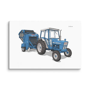Furrow & Fields Ford 7600 Illustration | Canvas Quality Farmers Merch