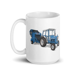 Furrow & Fields Ford 7600 Illustration | White Glossy Mug Quality Farmers Merch