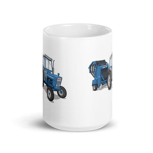 Furrow & Fields Ford 7600 Illustration | White Glossy Mug Quality Farmers Merch