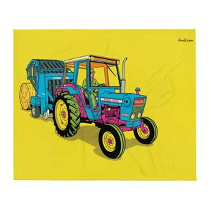 Furrow & Fields Ford 7600 Pop Art | Throw Blanket Quality Farmers Merch
