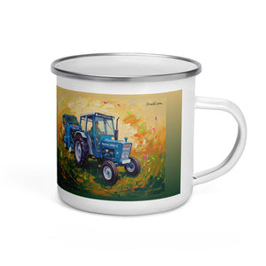 Furrow & Fields Ford 7600 Splash Art | Enamel Mug Quality Farmers Merch