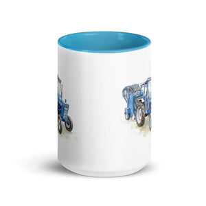 Furrow & Fields Ford 7600 Watercolor | 15 oz Mug with Color Inside Quality Farmers Merch