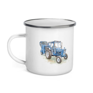 Furrow & Fields Ford 7600 Watercolor | Enamel Mug Quality Farmers Merch