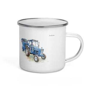 Furrow & Fields Ford 7600 Watercolor | Enamel Mug Quality Farmers Merch