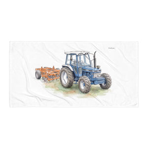 Furrow & Fields Ford 7810 Generation III Watercolor | Beach Towel Quality Farmers Merch