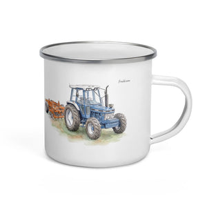 Furrow & Fields Ford 7810 Generation III Watercolor | Enamel Mug Quality Farmers Merch