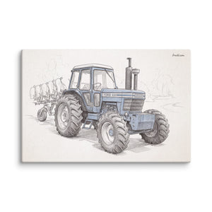 Furrow & Fields Ford 9700 Pencil Sketch | Canvas Quality Farmers Merch