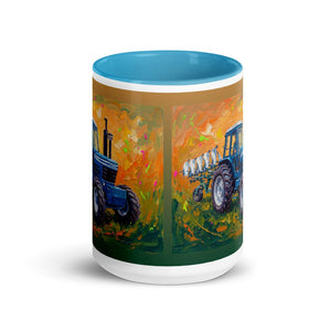 Furrow & Fields Ford 9700 Splash Art | 15 oz Mug with Color Inside Quality Farmers Merch