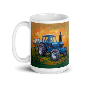 Furrow & Fields Ford 9700 Splash Art | White Glossy Mug Quality Farmers Merch