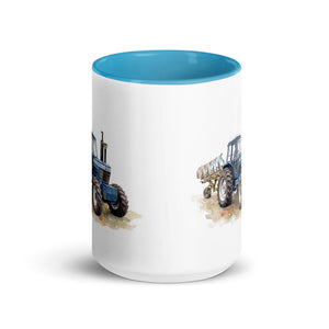 Furrow & Fields Ford 9700 Watercolor | 15 oz Mug with Color Inside Quality Farmers Merch