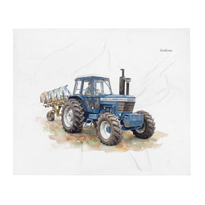Furrow & Fields Ford 9700 Watercolor | Throw Blanket Quality Farmers Merch