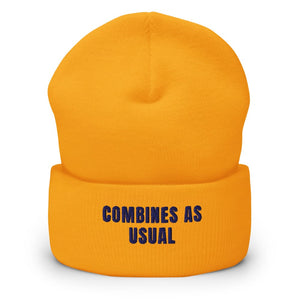 Furrow & Fields Gold Combines as Usual | Cuffed Beanie Quality Farmers Merch