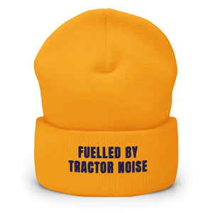 Furrow & Fields Gold Fuelled by Tractor Noise | Cuffed Beanie Quality Farmers Merch