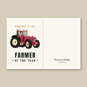 Furrow & Fields Greeting Card Farmer of the Year Case IH 1445 XL | Greeting Card Quality Farmers Merch