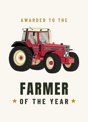 Furrow & Fields Greeting Card Farmer of the Year Case IH 1445 XL | Greeting Card Quality Farmers Merch