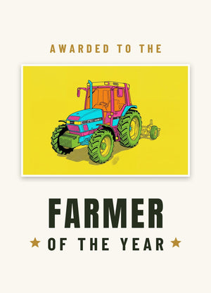 Furrow & Fields Greeting Card Farmer of the Year Case IH 4240 XL Pro Pop Art | Greeting Card Quality Farmers Merch