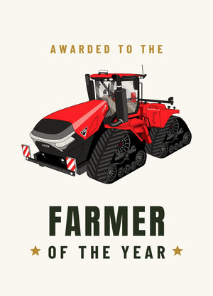 Furrow & Fields Greeting Card Farmer of the Year Case IH Quadtrac 715 | Greeting Card Quality Farmers Merch