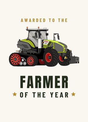 Furrow & Fields Greeting Card Farmer of the Year Claas Axion 930 | Greeting Card Quality Farmers Merch